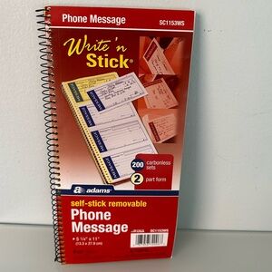VTG 90s WRITE N STICK PHONE MESSAGE LOG BOOK - UNUSED